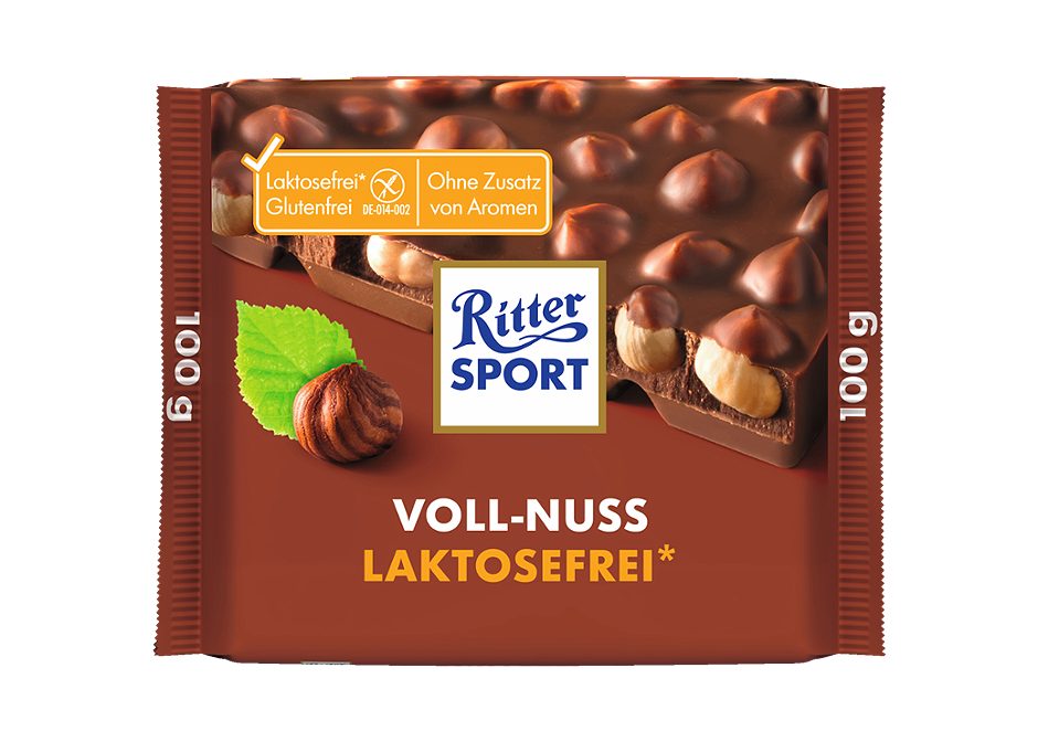 Ritter Sport Vollnuss laktosefrei 100 G