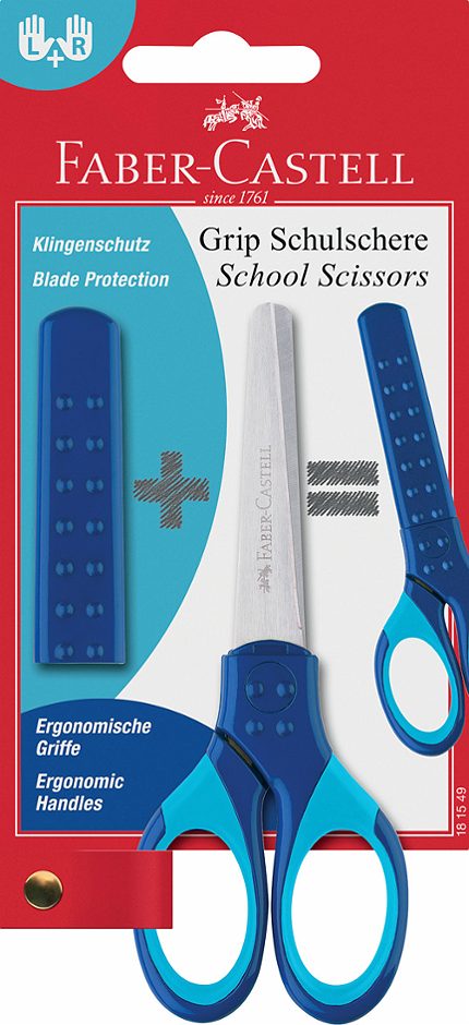 Faber Castell Schulschere Grip, blau