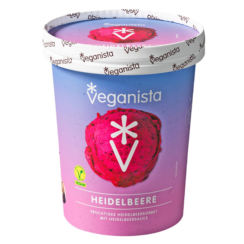 Veganista Veganes Fruchtspeiseeis Heidelbeere 480 ML