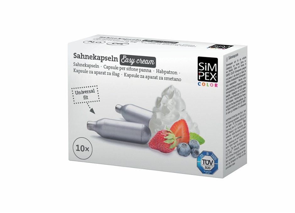 SIMPEX COLOR Sahnekapseln 10 Stück