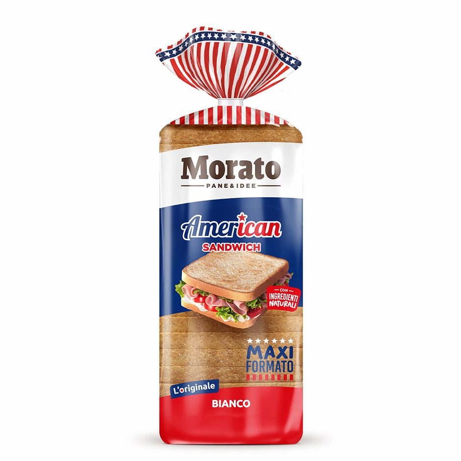 Morato Pane S.P.A. American Sandwich Bianco enthält 21 Scheiben 750 G