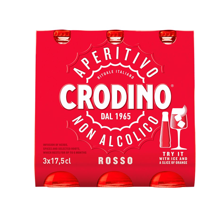 Crodino Rosso Aperitivo alkoholfrei 0,525 L EINWEG ohne Pfand