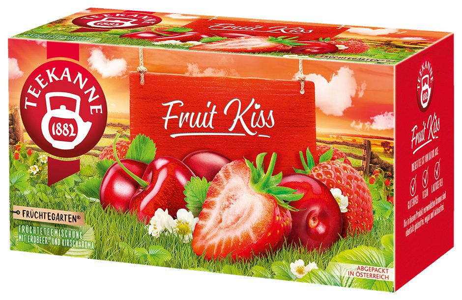 Teekanne Früchtegarten Früchteteemischung Fruit Kiss 20 Teebeutel