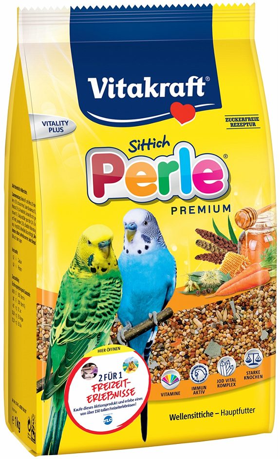 Vitakraft Perle Premium Hauptfutter für Sittiche 1 KG
