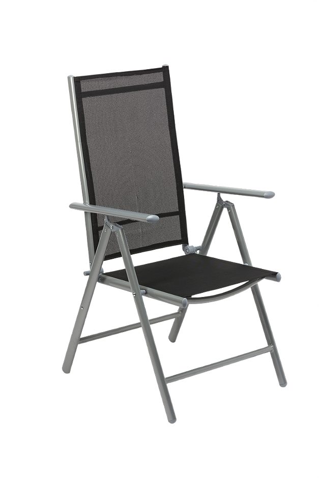 Aluminium Klappsessel Anthrazit 7 Positionen