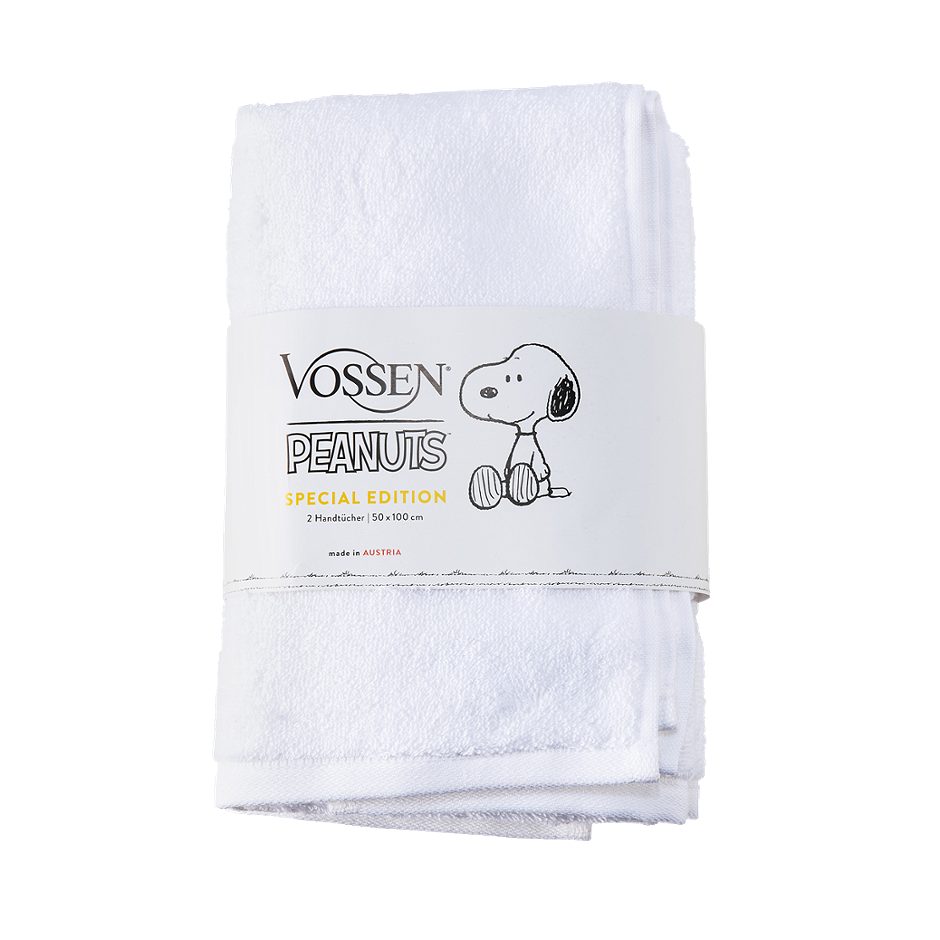 Vossen Peanuts Handtuch 2er Set weiß 50x100cm