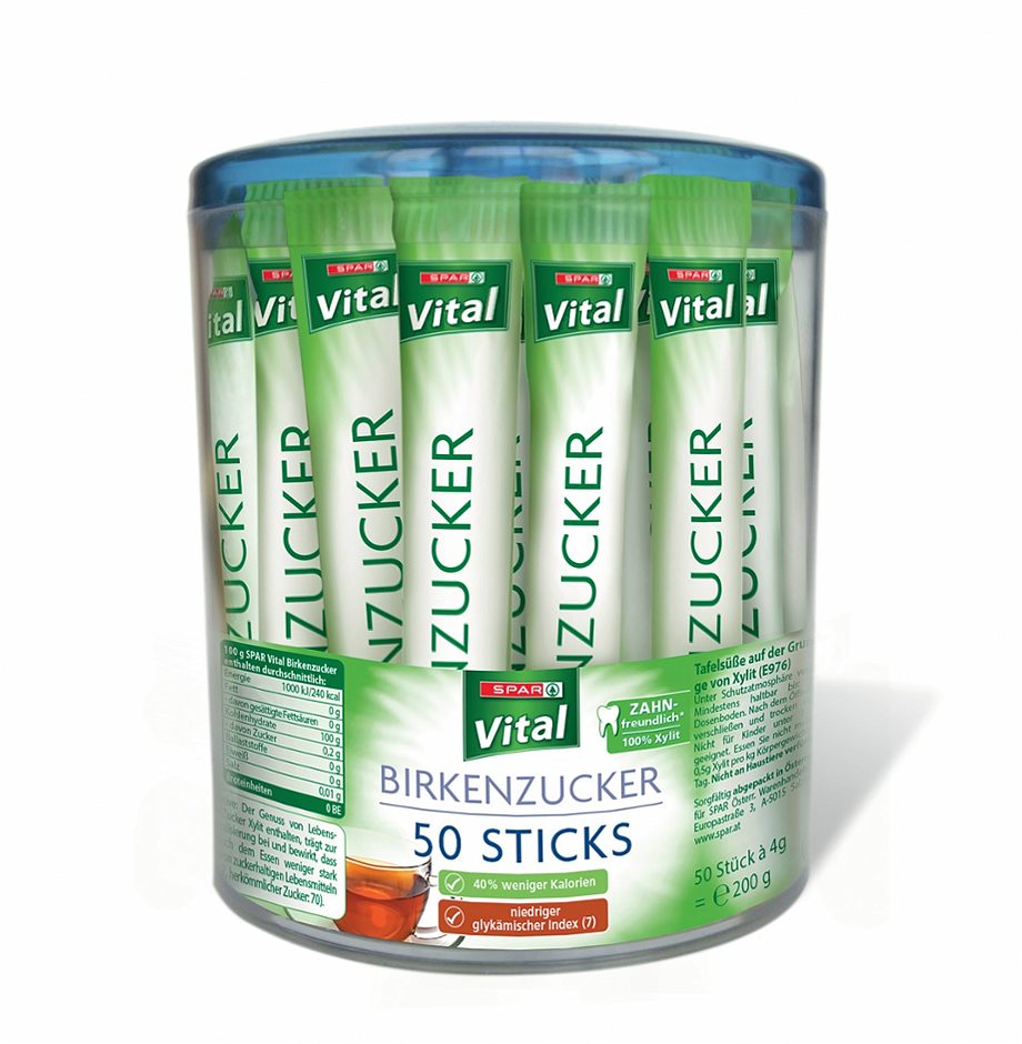 SPAR Vital Birkenzucker 50 Sticks 200 G