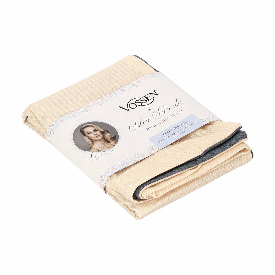 Vossen x Silvia Schneider Kissenbezug beige/flanell 60x60 cm