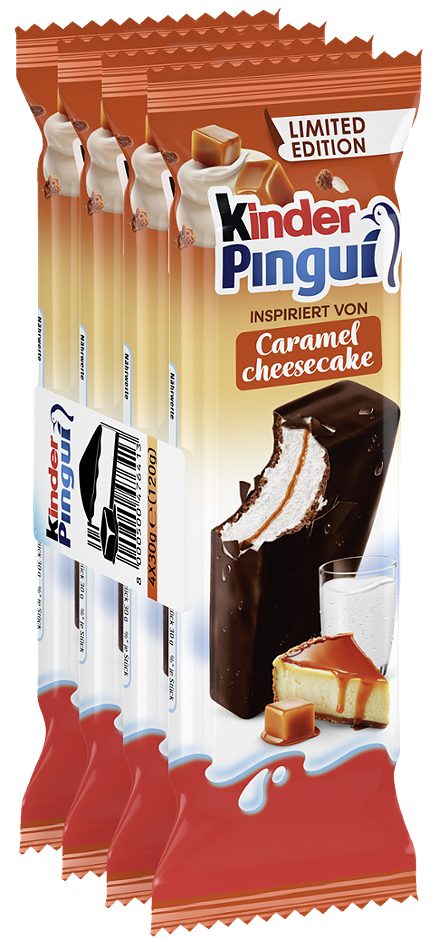 Ferrero Kinder Pingui Caramel Cheesecake 4 x 30g 120 G