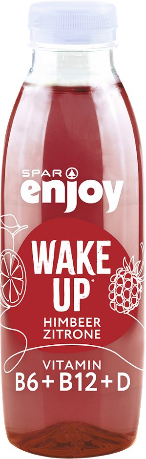 SPAR enjoy Wake Up Himbeer Zitrone 0,5 L EINWEG mit Pfand