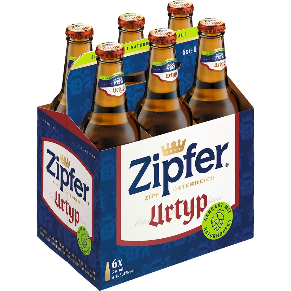 Zipfer Urtyp 6x0,33l 1.980 ML EINWEG ohne Pfand