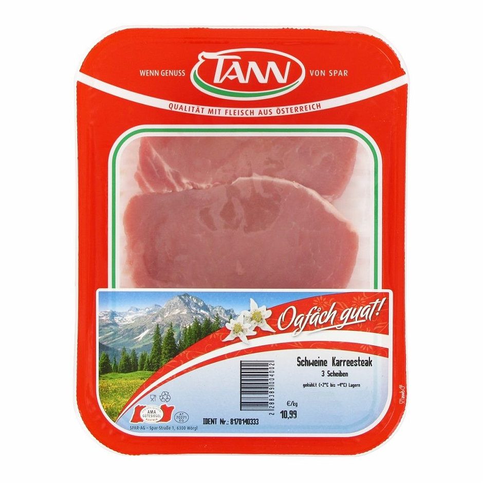 TANN Schweins-Karreesteak 1 KG