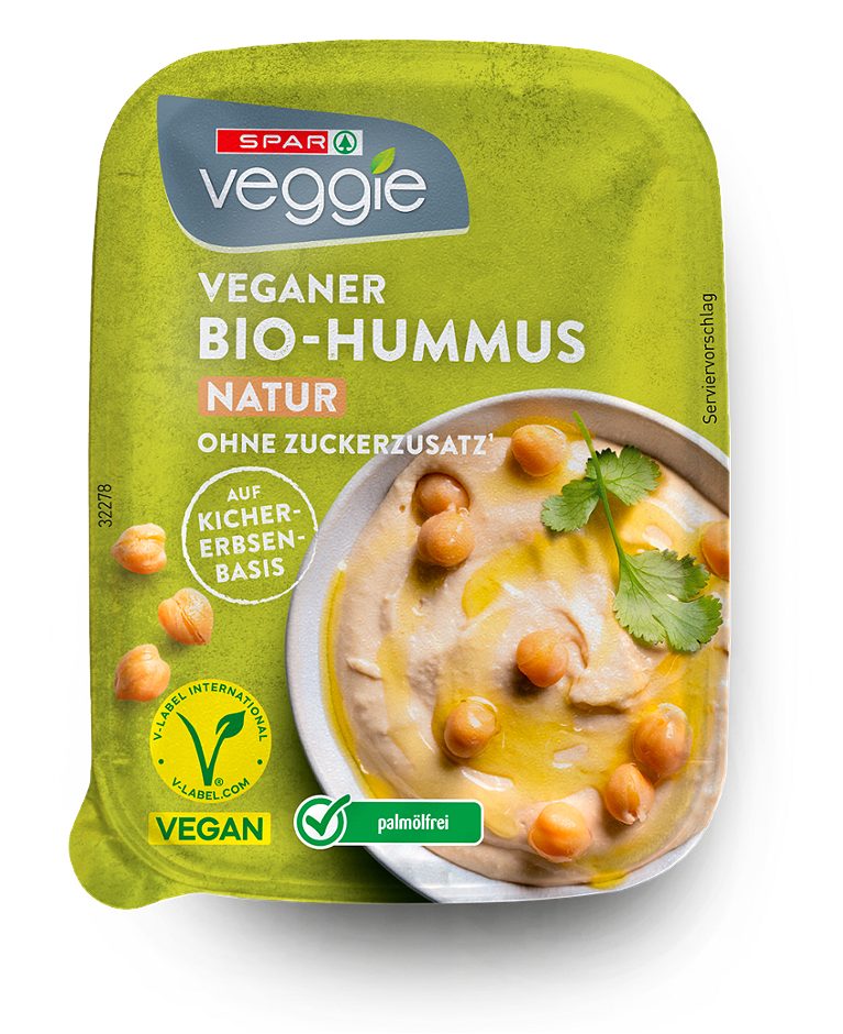 SPAR Veggie veganer Bio-Hummus Natur 125 G