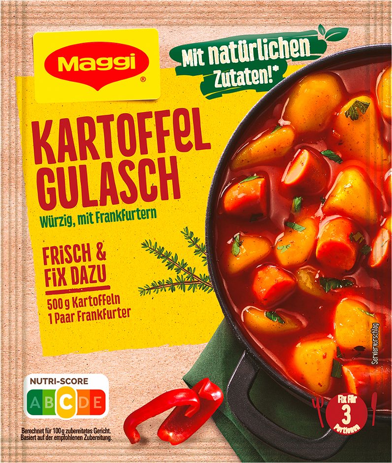 Maggi Fix für Kartoffelgulasch