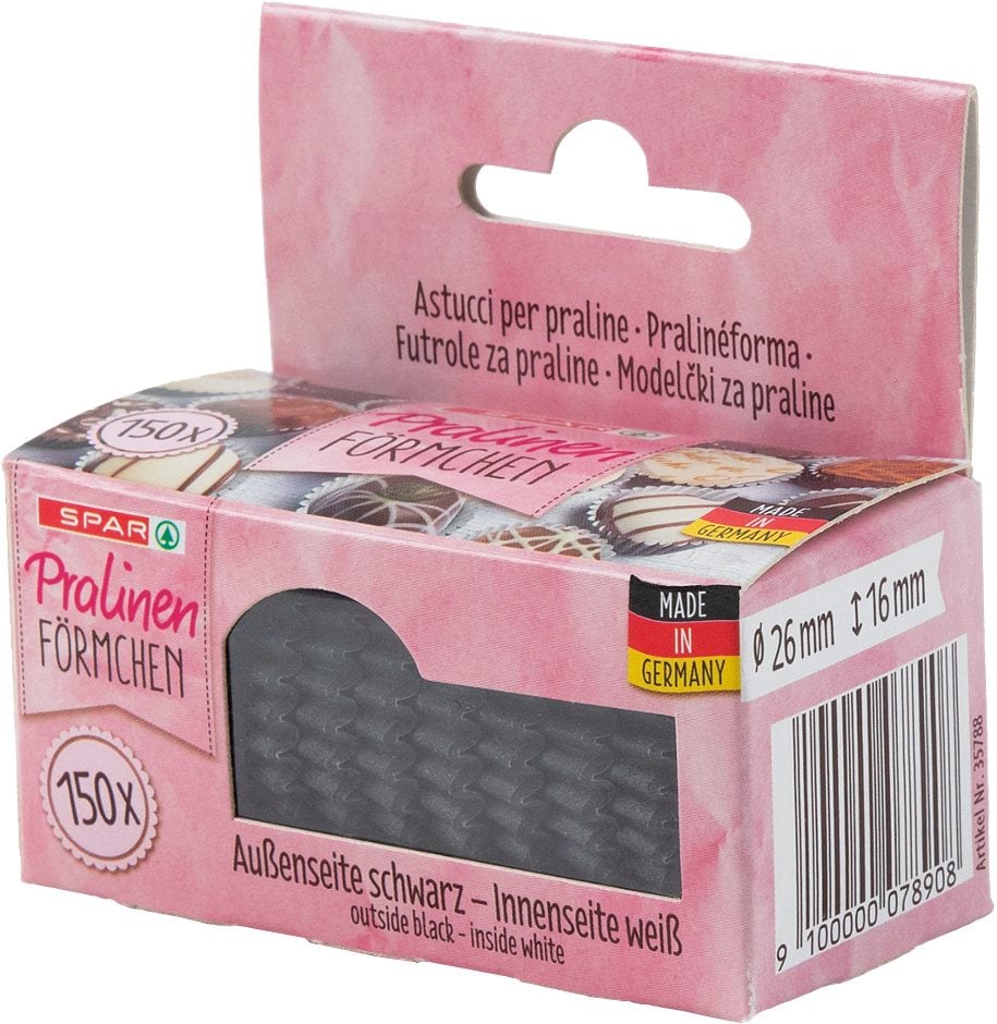 SPAR Pralinenförmchen schwarz 150 Stück