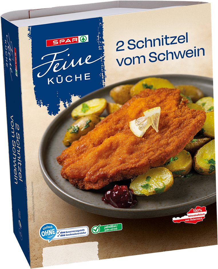 SPAR Feine Küche Schnitzel vom Schwein 2 Stück 250 G