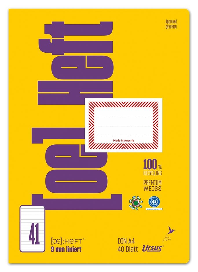 Ursus OE Heft OE.41 A4, liniert, 40 Blatt