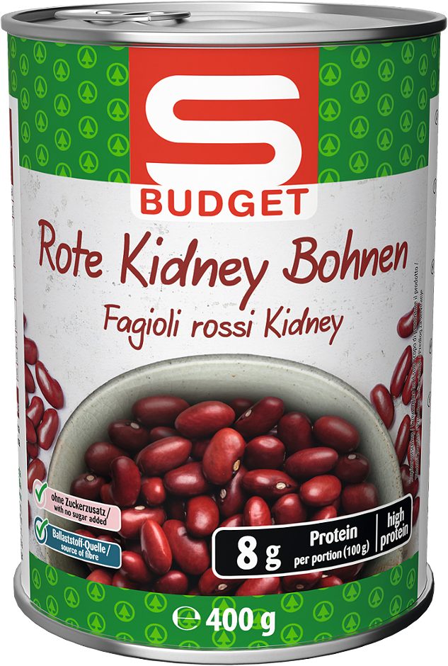 S-BUDGET Rote Kidney Bohnen 400 G