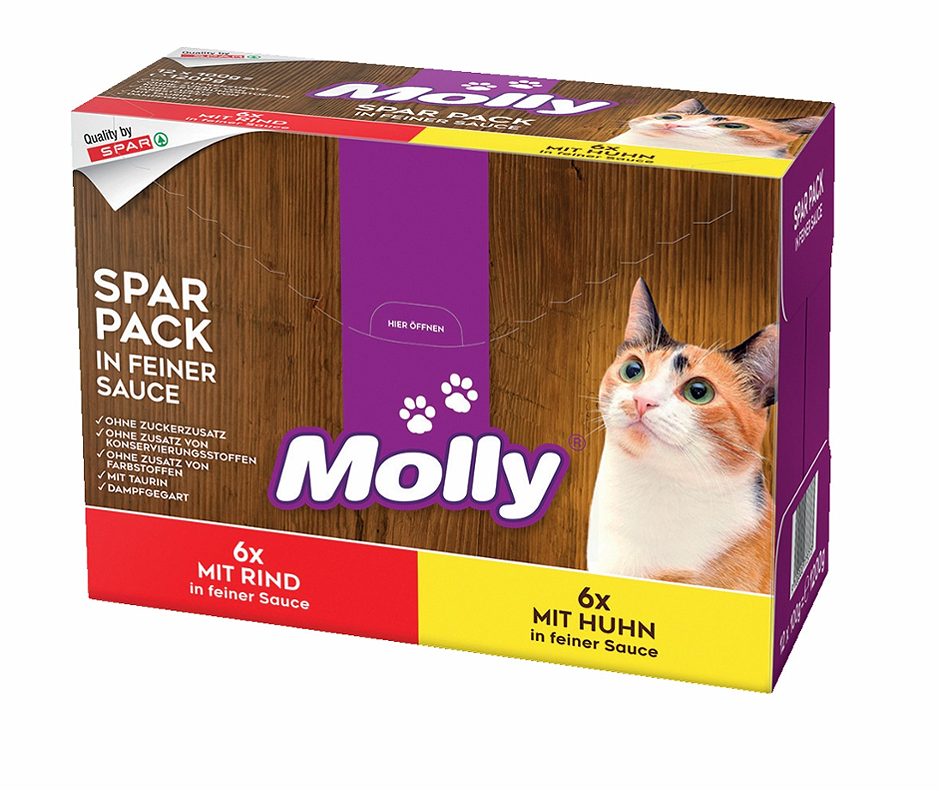 Molly Katzennahrung Spar Pack 12 x 100g 1,2 KG