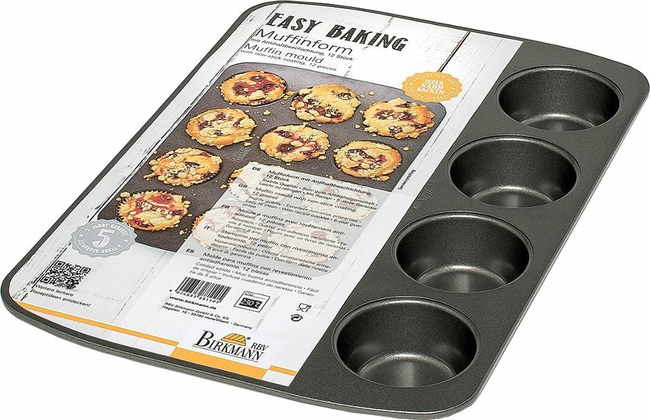Birkmann Easy Baking Muffinform 12 fach 7cm, mit Antihaftbeschichtung