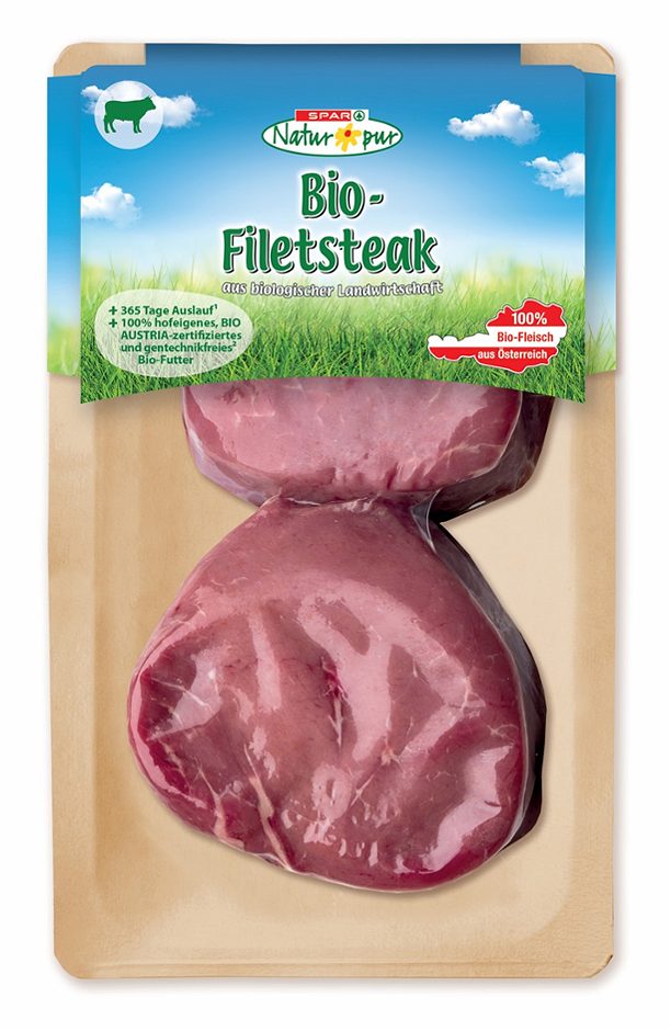 SPAR Natur*pur Bio-Rinder-Filetsteak per KG 1 KG