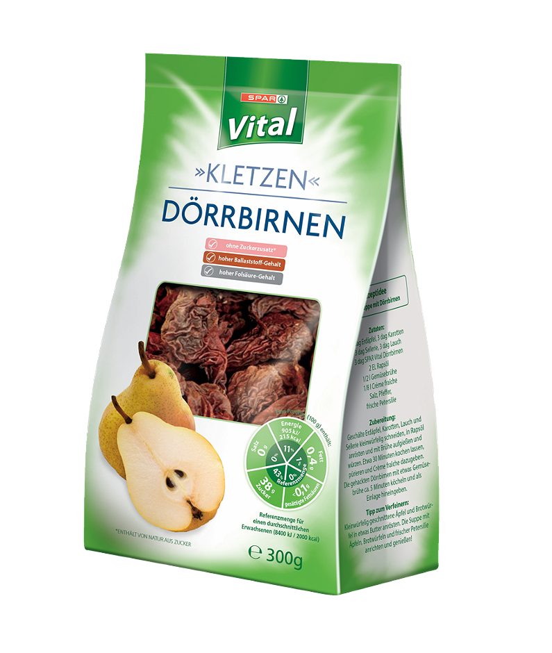 SPAR Vital Kletzen" Dörrbirnen 300 G