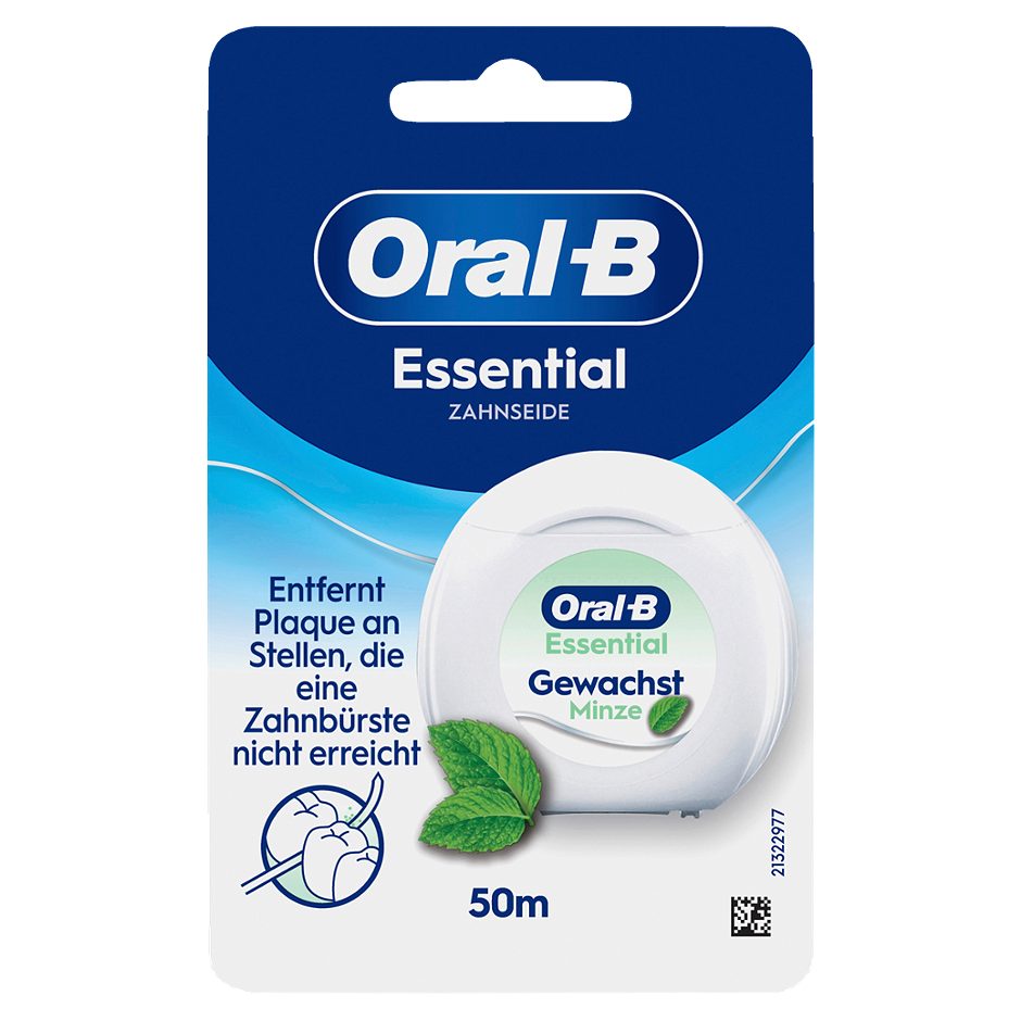 Oral-B Essentialfloss Zahnseide gewachst 50m
