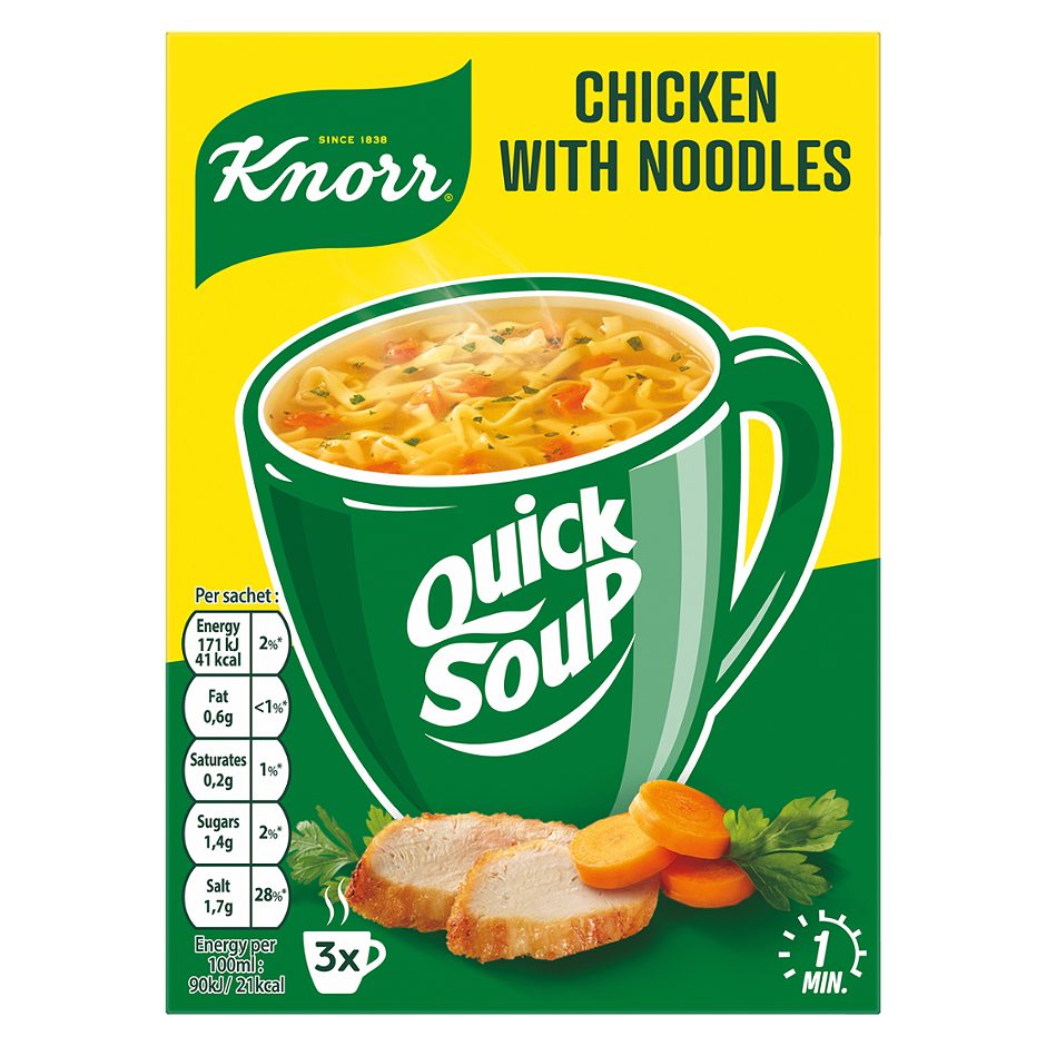 Knorr Quick Soup Hühnersuppe mit Nudeln 3x12g
