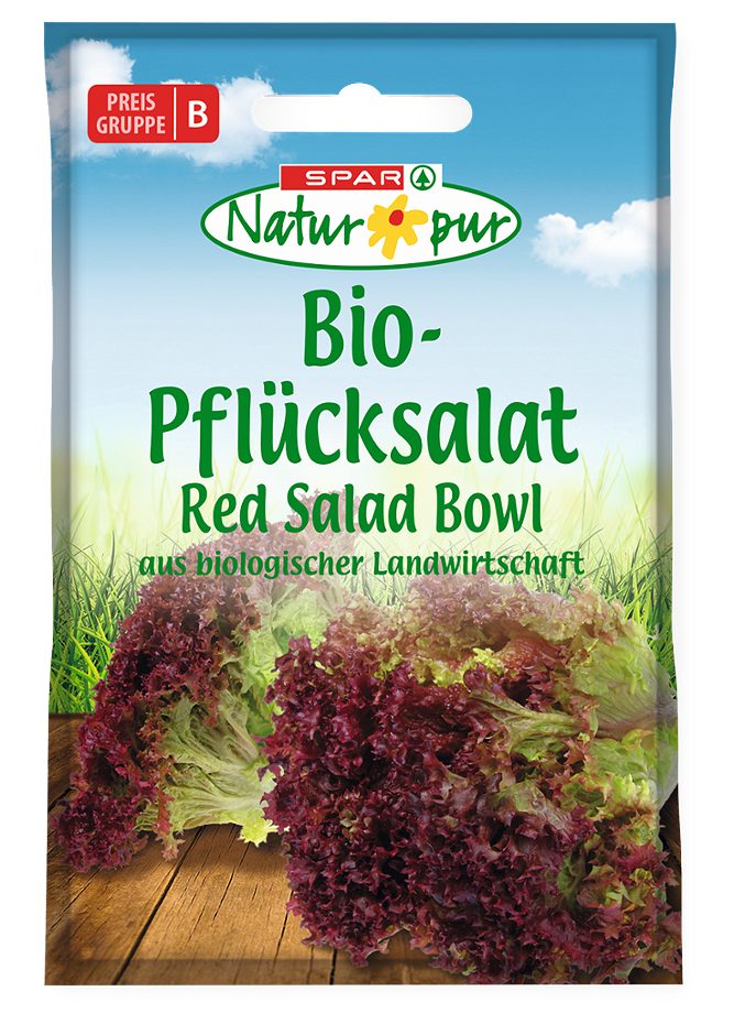 SPAR Natur*pur Saatgut Bio-Pflücksalat Red Salad Bowl