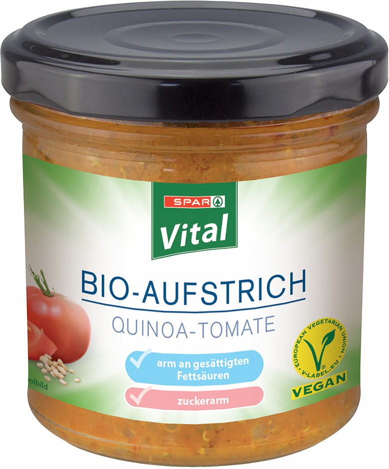 SPAR Vital Bio-Aufstrich Quinoa-Tomaten 140 G