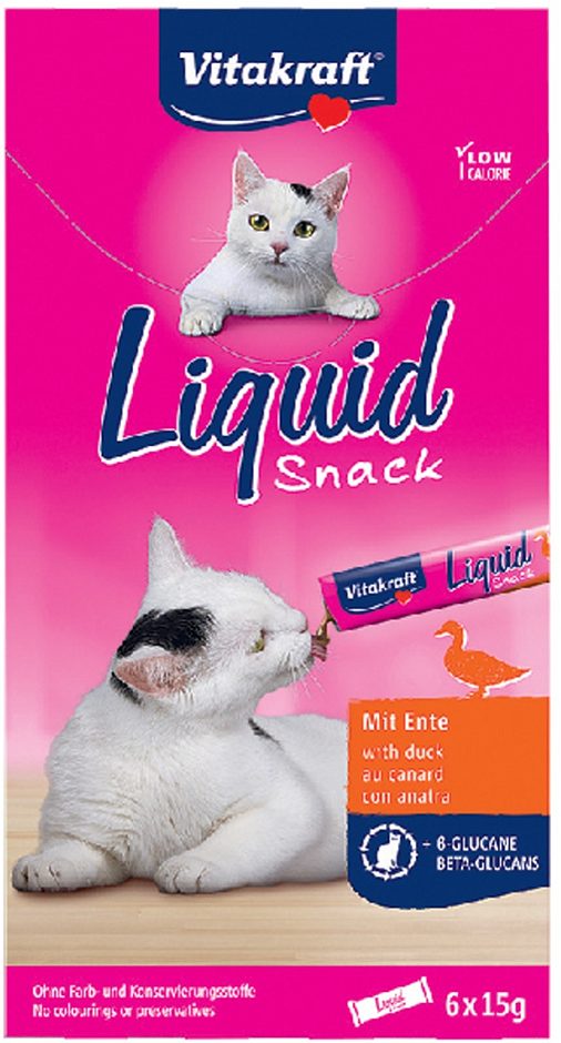 Vitakraft Cat Liquid-Snack Katzensnack Ente 6 Stück 90 G