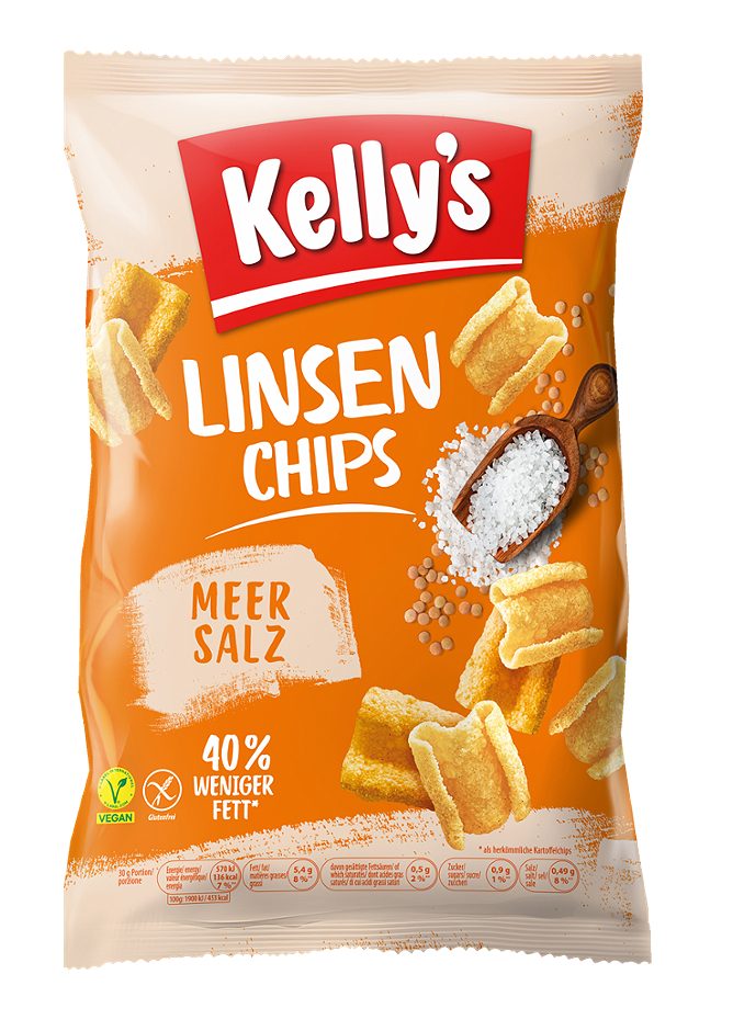 Kelly's Linsenchips würzig mit Meersalz 90 G