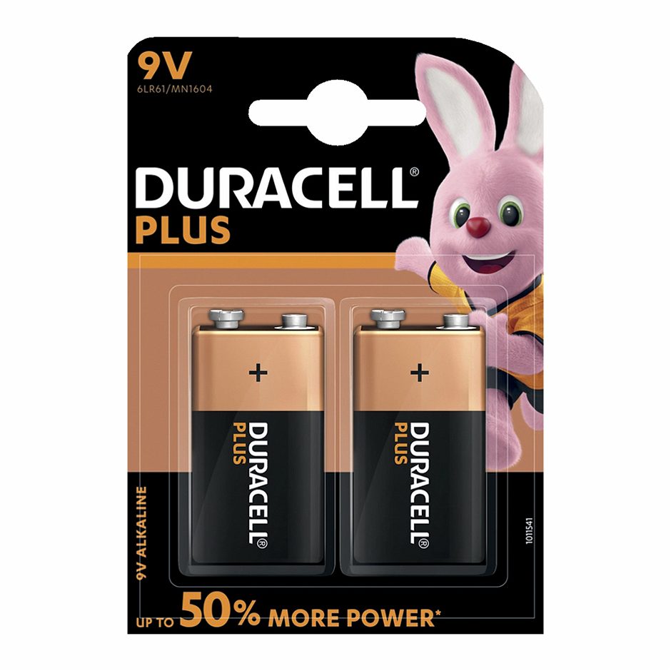 Duracell Plus Power Batterien 9V/ E-Block 2 Stück