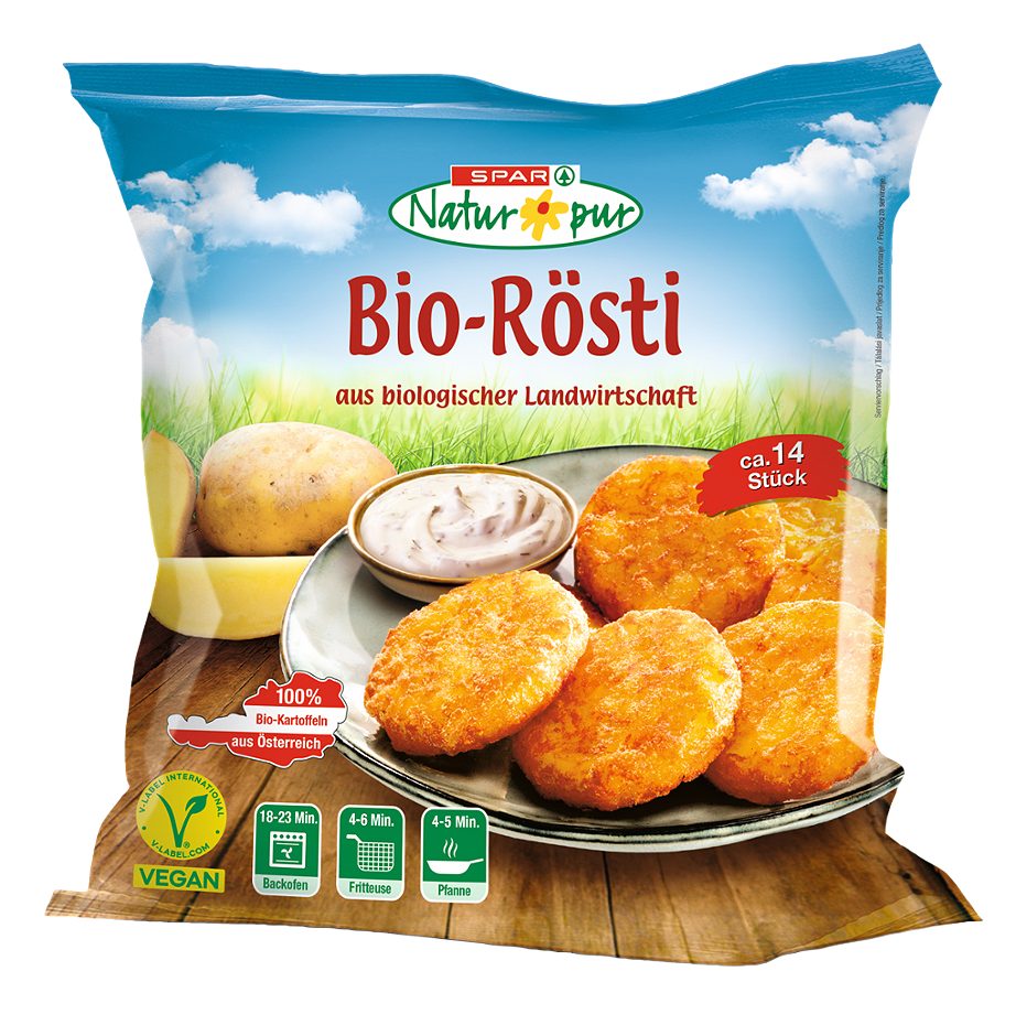 SPAR Natur*pur Bio-Rösti ca. 14 Stück 500 G