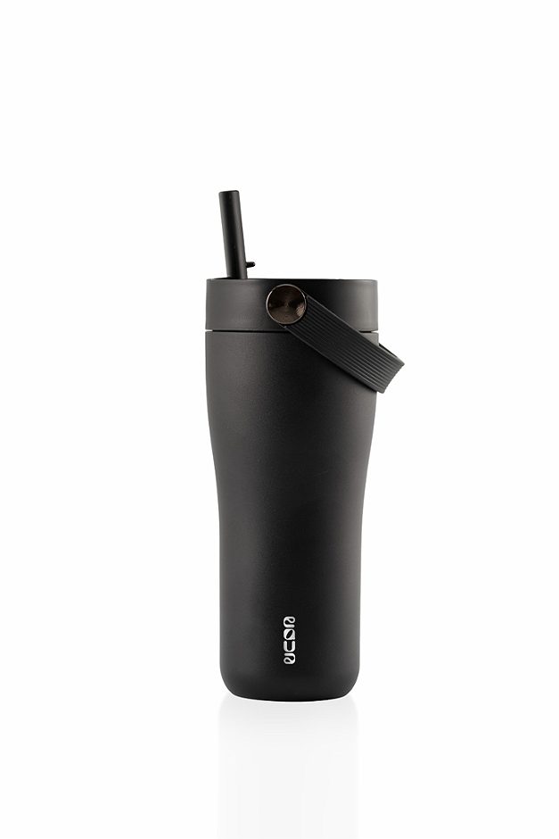Equa Isolierflasche Schwarz 0,6L 600ml