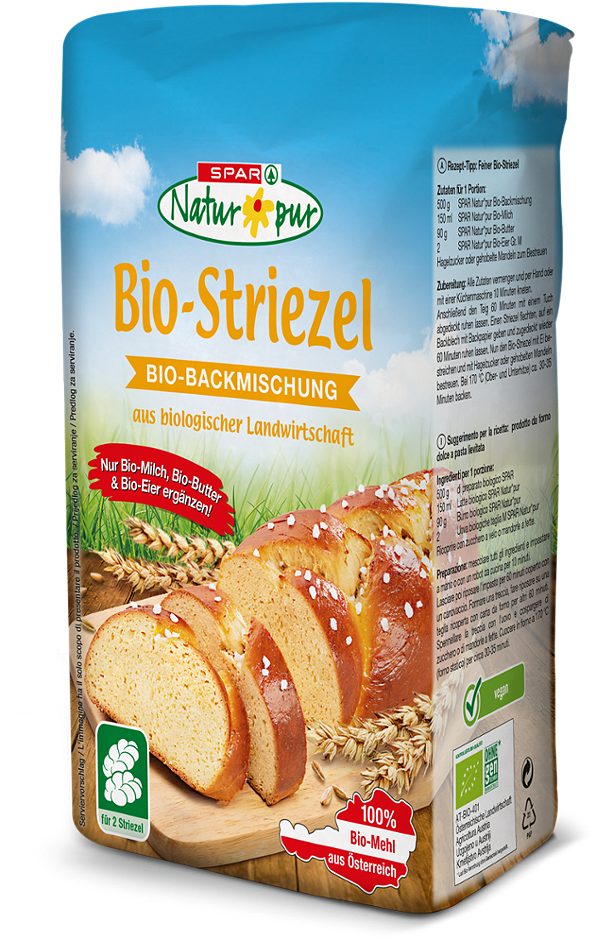 SPAR Natur*pur Bio-Backmischung Bio-Striezel 1 KG