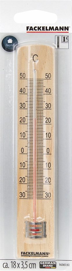 Fackelmann Holzthermometer 18 cm Tecno