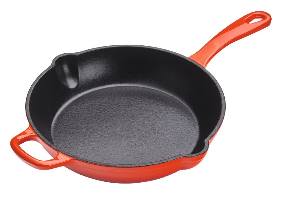 SIMPEX PROFESSIONAL Gusseisene Pfanne rund, 26 cm orange