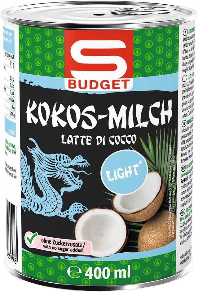 S-BUDGET ASIA Kokos-Milch light 400 ML