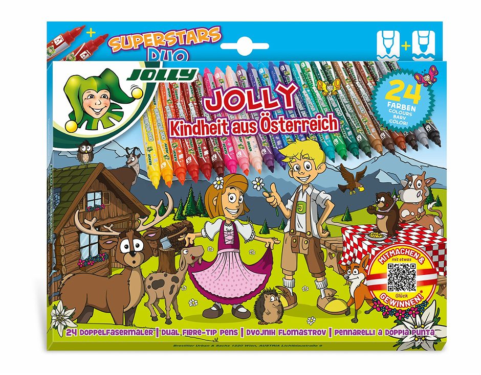 Jolly Buntstifte 24 Superstars Duo Austria Edi.