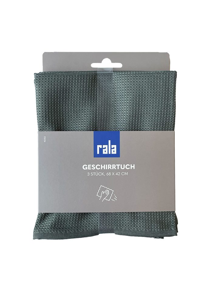 Rala Geschirrtuch Microfaser Grau 3 Stück