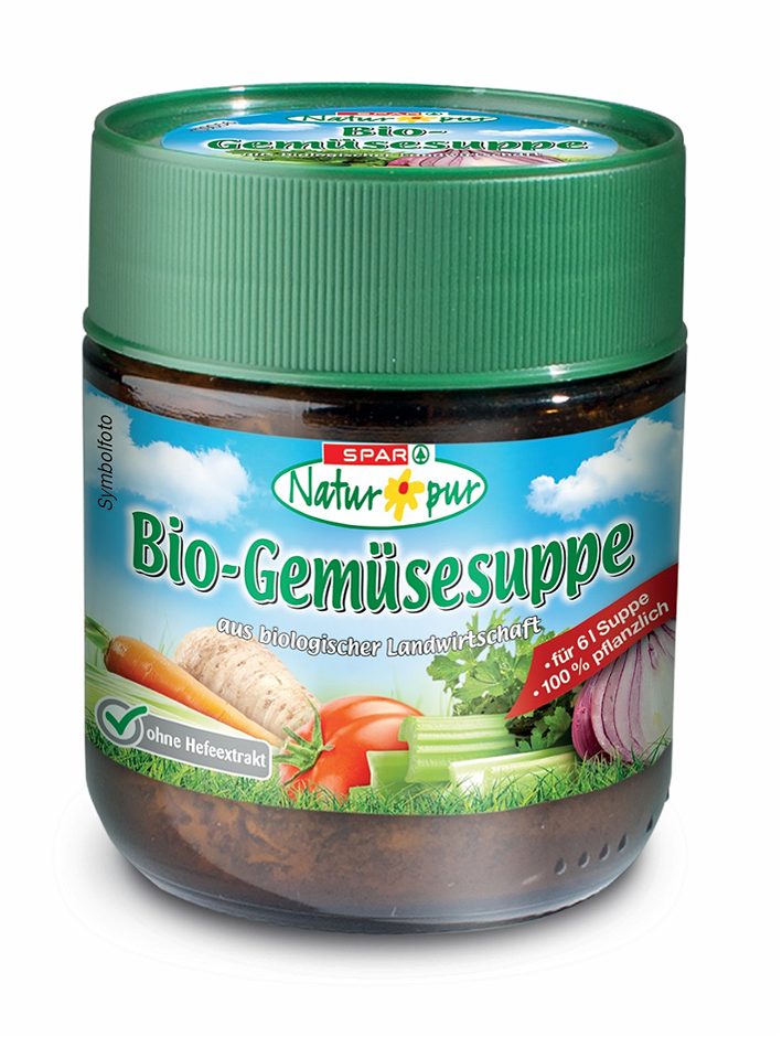 SPAR Natur*pur Bio-Gemüsesuppe ohne Hefe 120 G