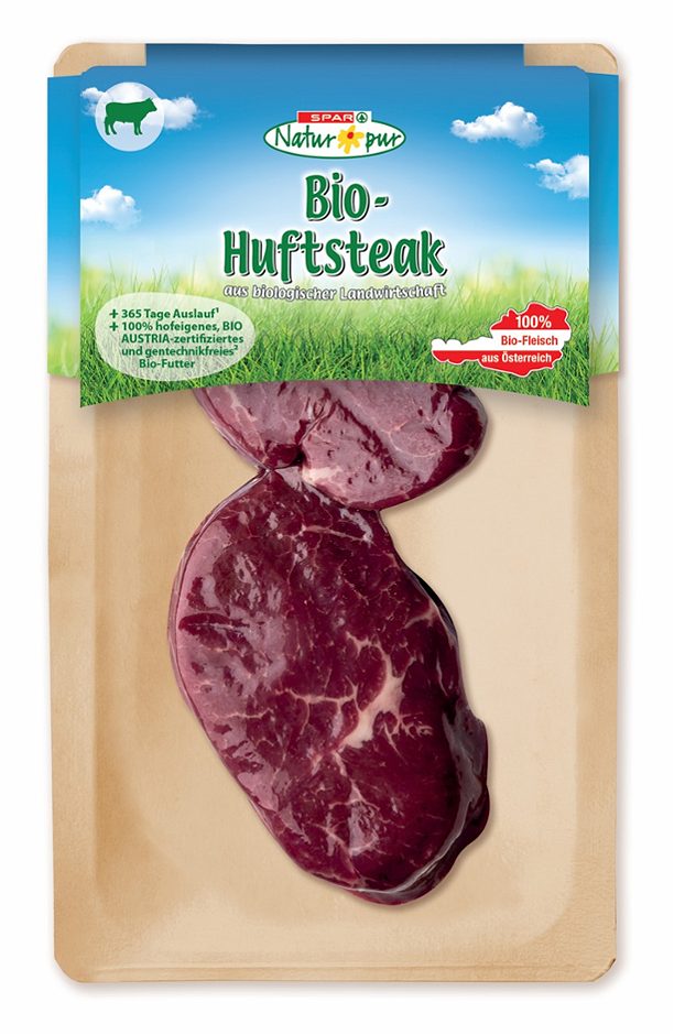 SPAR Natur*pur Bio-Rinds-Huftsteak 1 KG