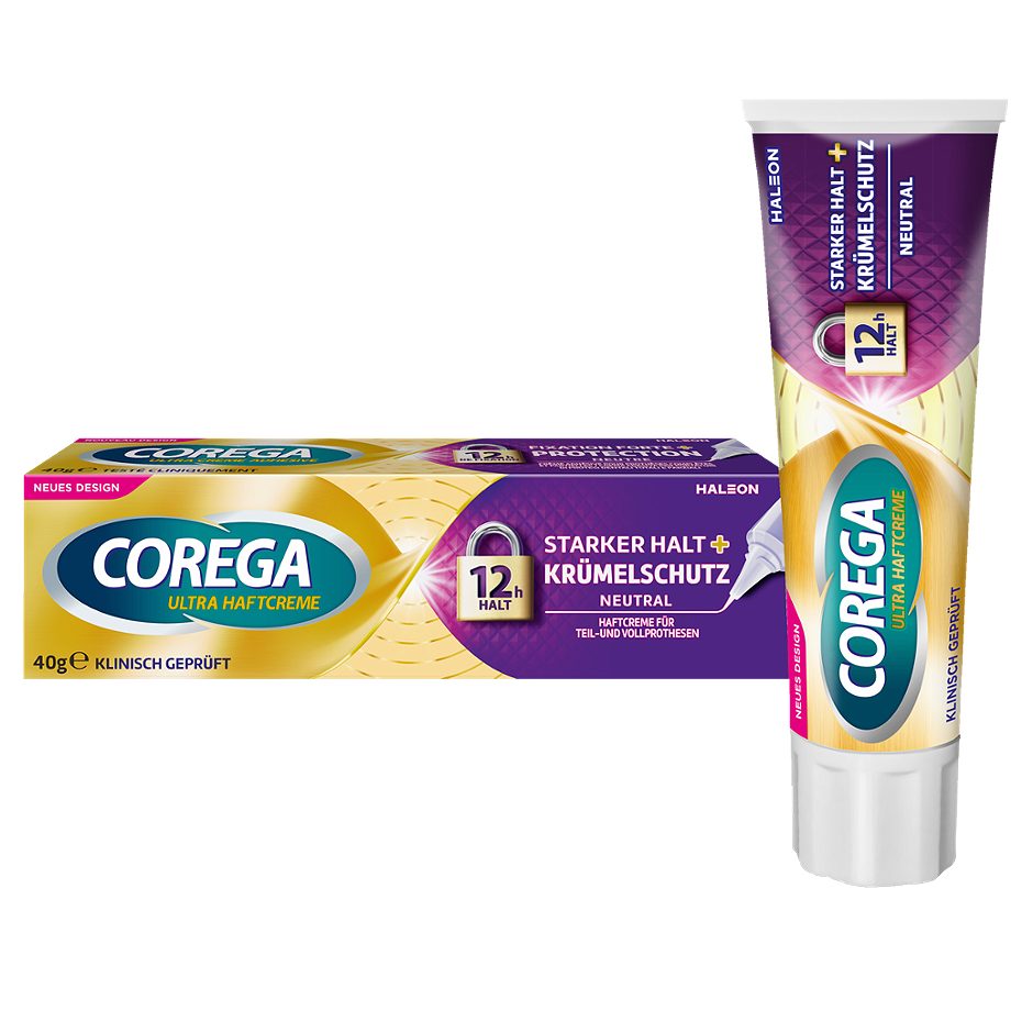 Corega Ultra-Haftcreme Starker Halt + Krümelschutz 40g
