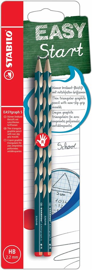 STABILO Bleistift EASYgraph S, HB für Rechtshänder, 2 Stück
