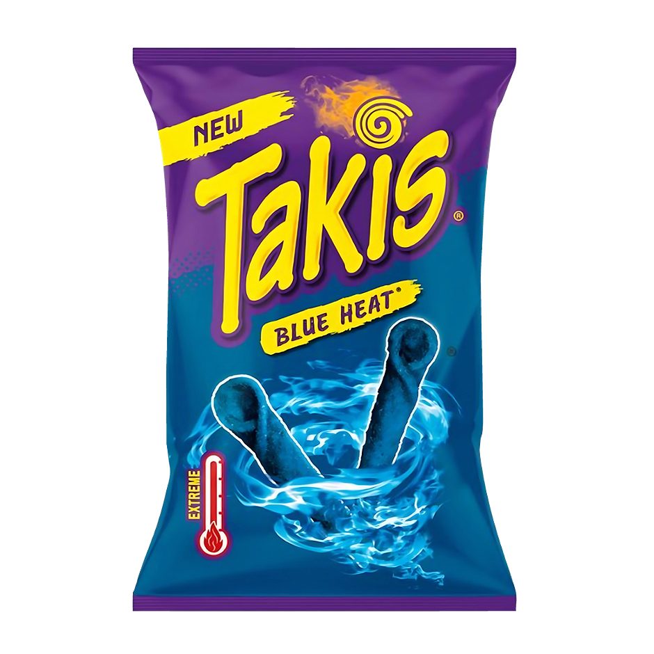 Takis gerollte Tortilla Chips Blue Heat Hot Chilli 100 G