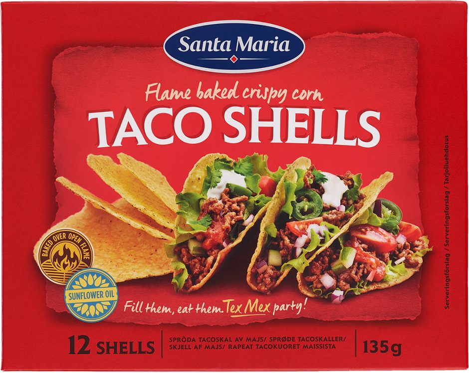 Santa Maria Tex Mex Taco Shells 12 Stück 135 G