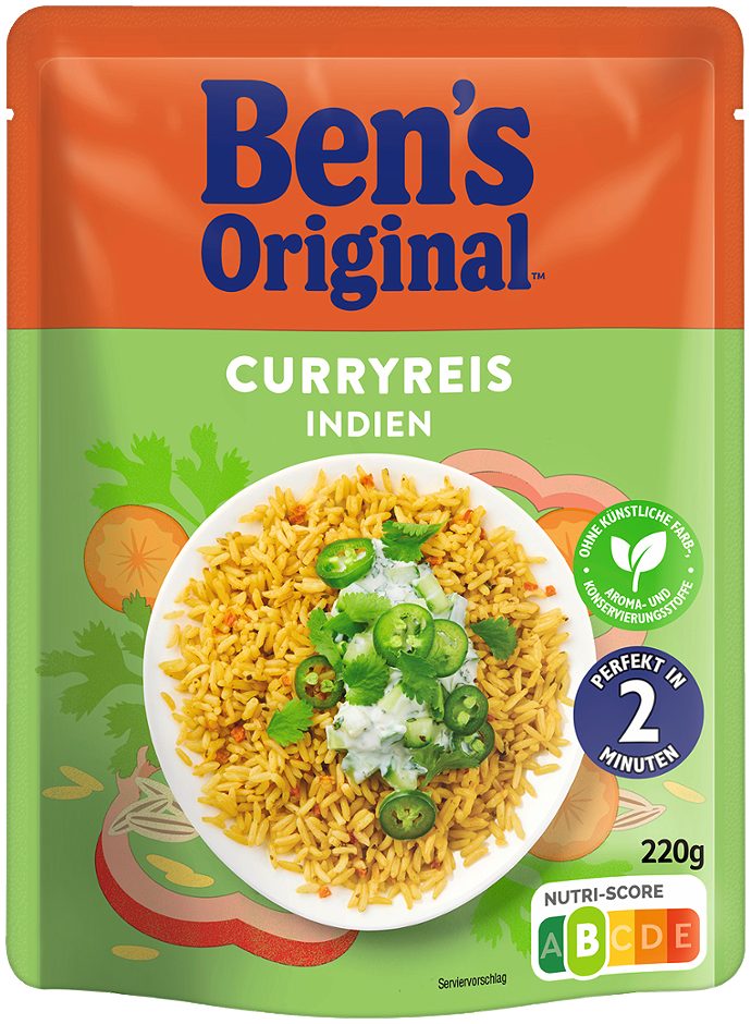BEN’s ORIGINAL Express Reis Curryreis Indien 220 G