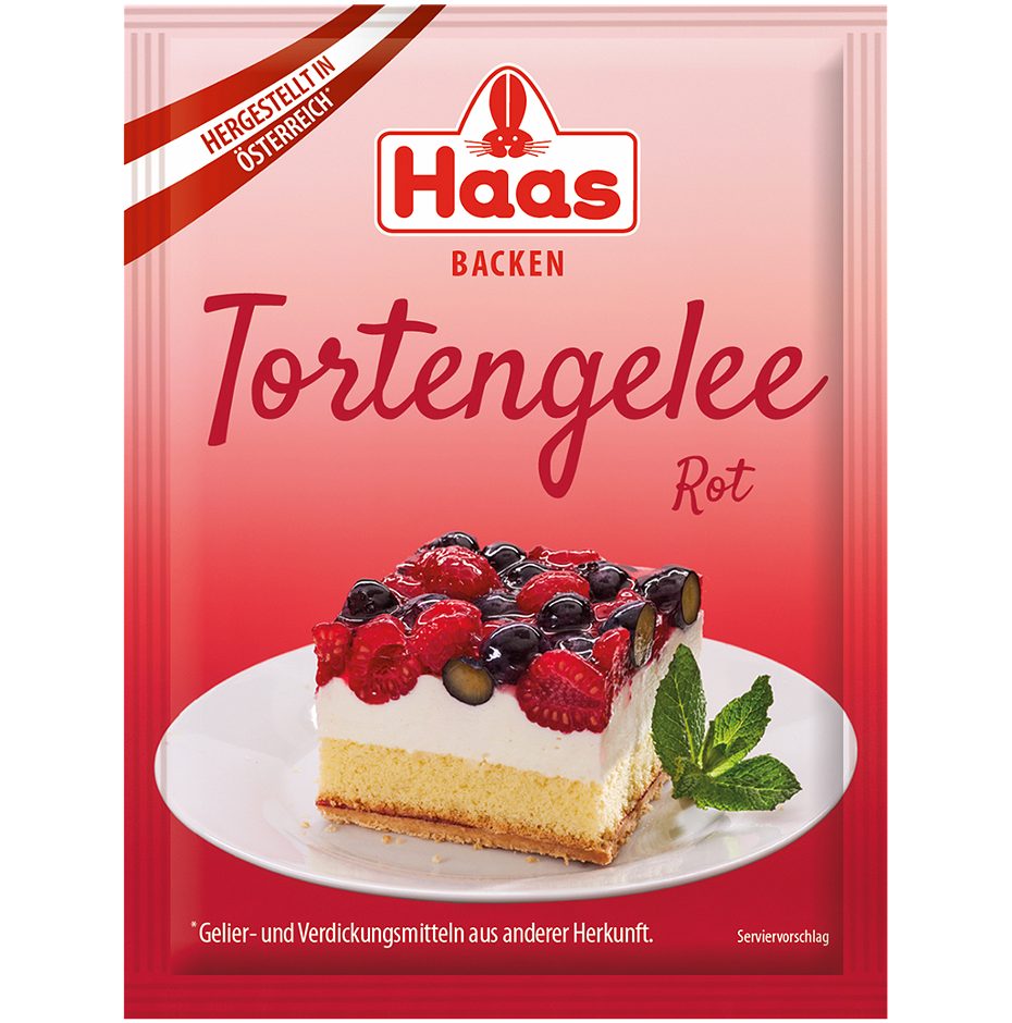 Haas Tortengelee  rot 3x11g