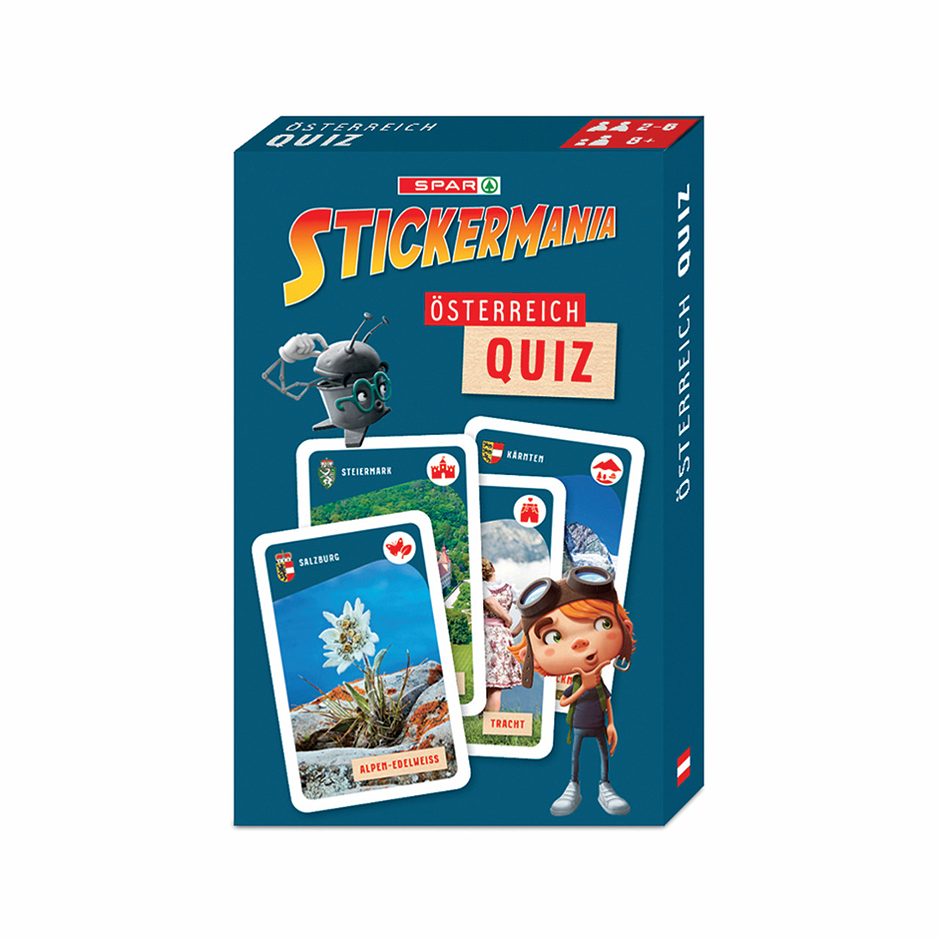 Stickermania 2021 Kartenspiel 4 Österreich Quiz
